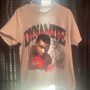 Red and White Short Sleeve Graphic Tee